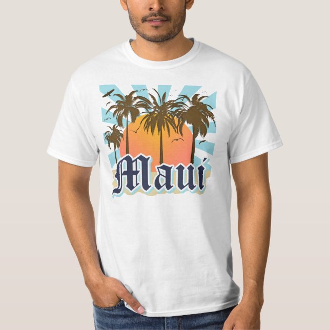Insel von Andenken Mauis Hawaii T-Shirt (Vorderseite)