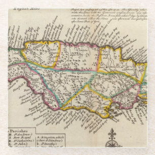 Insel von Jamaika Glasuntersetzer