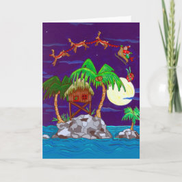 Insel Weihnachtskarte Feiertagskarte