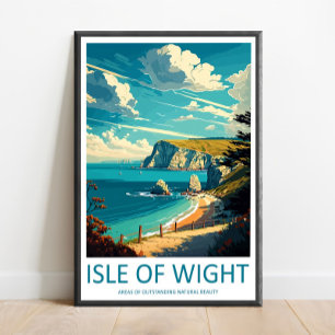 Insel Wight Reise Druck Wand Kunst Insel Wight