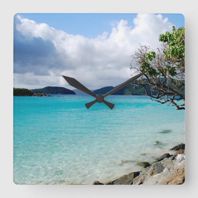 Insel-Zeit, große Wanduhr (Vorderseite)