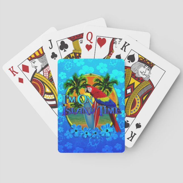 Insel-Zeit-Sonnenuntergang Spielkarten (Rückseite)
