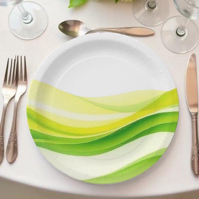 Insel-Zitrusgrün und Gelb Pappteller (Island Citrus Green and Yellow Paper Plates )