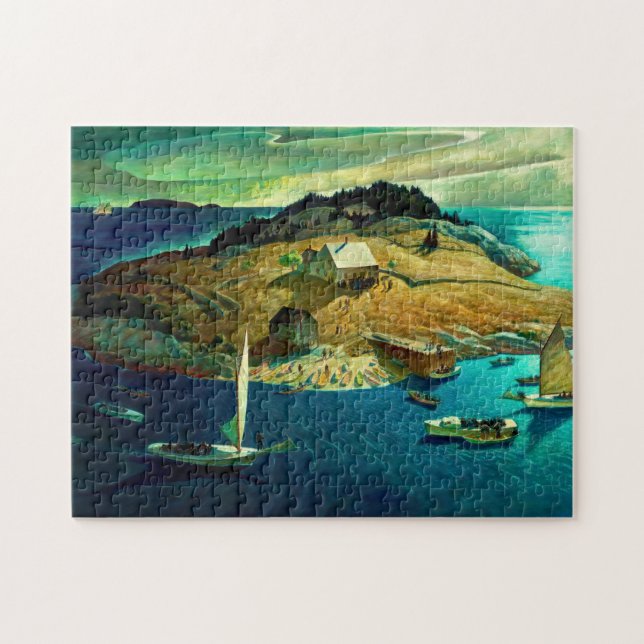 Inselbeerdigung, 1939 von Newell Convers Wyeth (Horizontal)