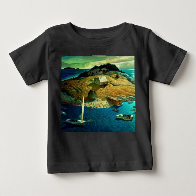 Inselbeerdigung, 1939 von Newell Convers Wyeth Baby T-shirt (Vorderseite)