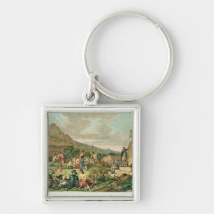 Inselbewohner und Monumente von Osterinsel Schlüsselanhänger