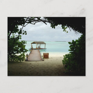 Inselboot der Malediven Postkarte