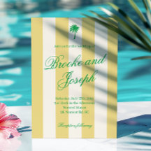 Inselhandschrift Palm Cabana Strand Retro gelb Hoc