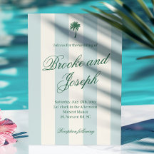 Inselhawaii-Palm-Streifen-Cabana-Strand Retro-blau