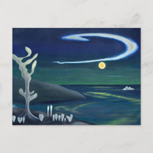 Inselmond vor der Welt von Blasingame Postkarte
