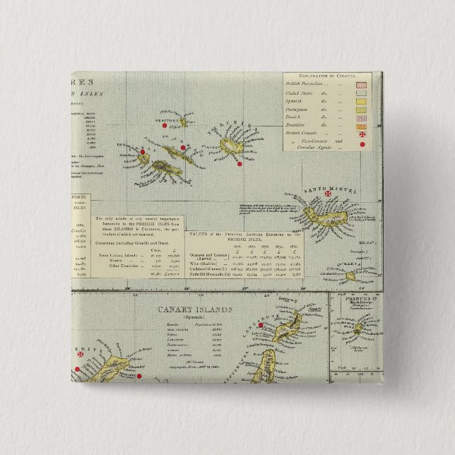 Inseln, Atlantik Button (Vorderseite)