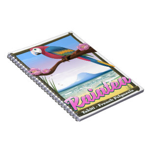 Inseln der Raiatea Society, Tahiti, Französisch-Po Notizblock