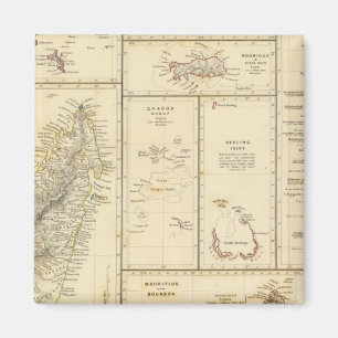 Inseln des Indischen Ozeans Magnet