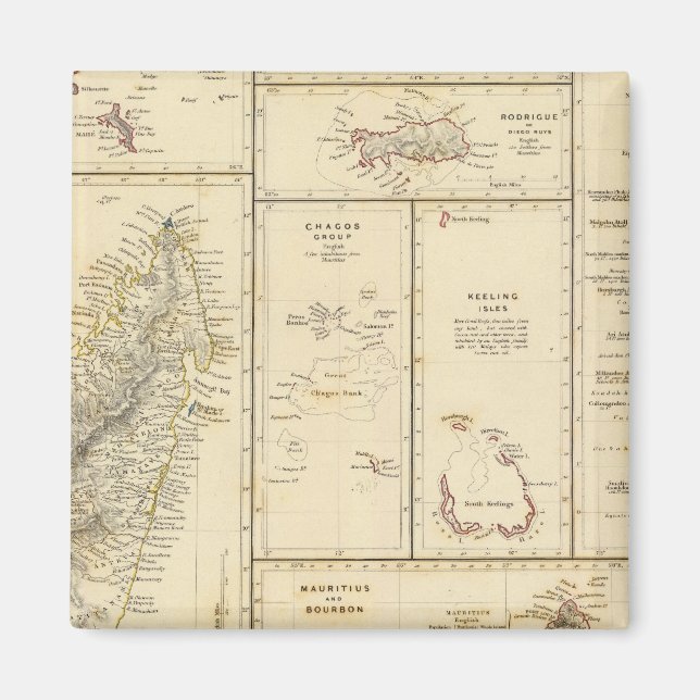 Inseln des Indischen Ozeans Magnet (Vorne)