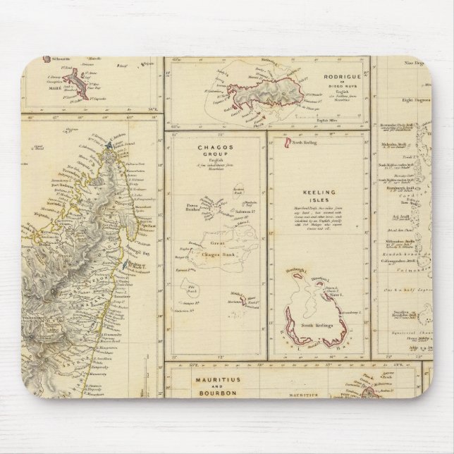 Inseln des Indischen Ozeans Mousepad (Vorne)