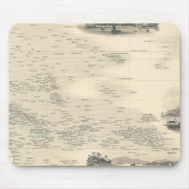 Inseln des Polynesiens | im Pazifischen Ozean Mousepad (Vorne)
