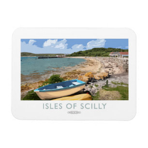 Inseln des Scilly Eisenbahn-Plakats Magnet
