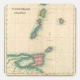 Inseln des Windes Quadratischer Aufkleber