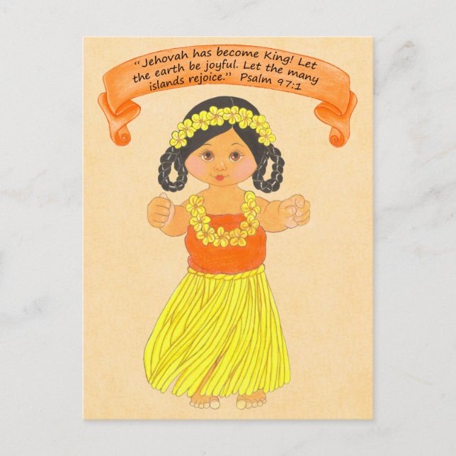 Inseln Freude~Scripture~Print Postkarte (Vorderseite)