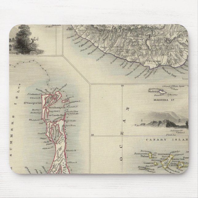 Inseln im Atlantik Mousepad (Vorne)