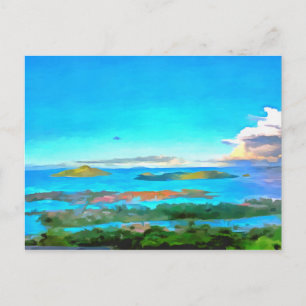 Inseln und Meer Postkarte