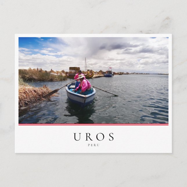 Inseln Uros am Titicaca-See, Peru Postkarte (Vorderseite)