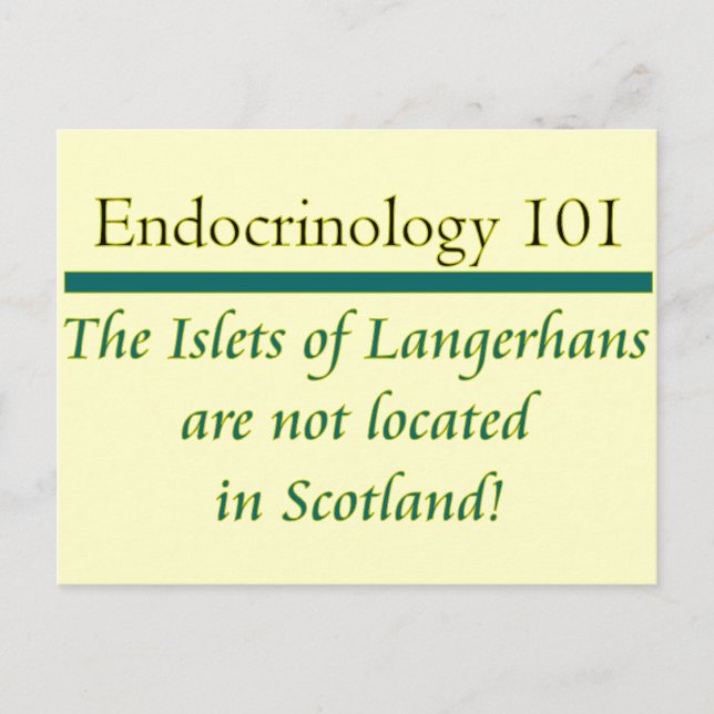 Inseln von Langerhans Postkarte (Vorderseite)