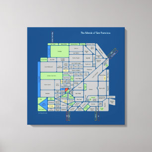 Inseln von SF, 2' x2 dehnten Leinwand aus