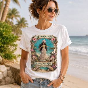 Inselnymphe Tropische Spirituelle Ozean Fantasy Ar T-Shirt