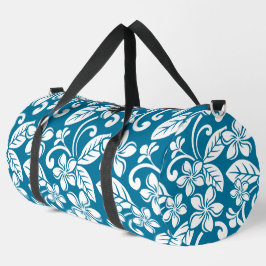 INSELPLUMERIA-MUSTER IN KARIBISCHE BLAUE DUFFLE BAG