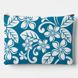 INSELPLUMERIA-MUSTER IN KARIBISCHE BLAUE ZUBEHÖRTASCHE