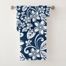 INSELPLUMERIA (NAVY) BAD TOWEL SET