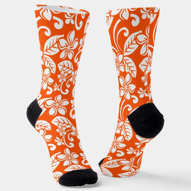 INSELPLUMERIA (SEHR ORANGE) SOCKEN (Gewinkelt)