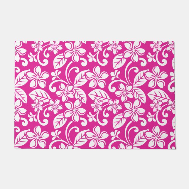 INSELPLUMERIE (HOT PINK) FUßMATTE (Vorderseite)