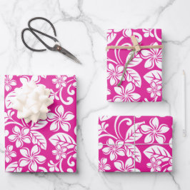 INSELPLUMERIE (HOT PINK) GESCHENKPAPIER SET