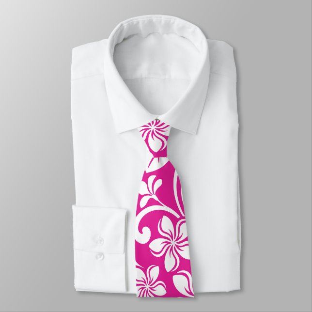 INSELPLUMERIE (HOT PINK) KRAWATTE (Gebunden)