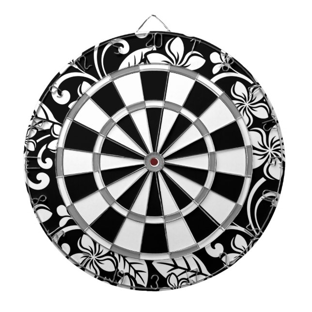 INSELPLUMERIE (SCHWARZ) DARTSCHEIBE (vorne)
