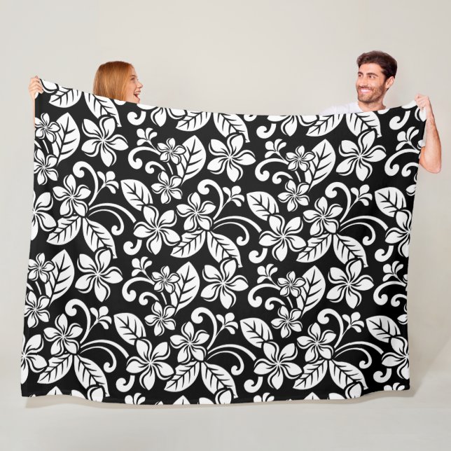 INSELPLUMERIE (SCHWARZ) FLEECEDECKE (Beispiel)
