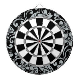 INSELPLUMERIE (SCHWARZ/GRAU) DARTSCHEIBE