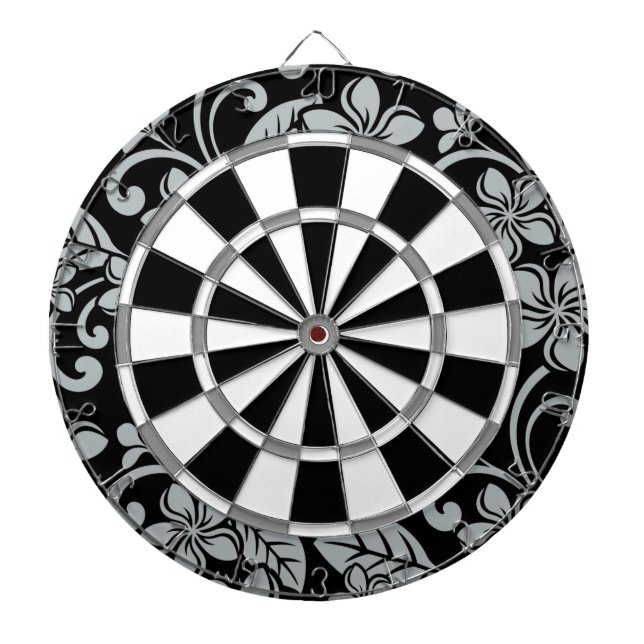 INSELPLUMERIE (SCHWARZ/GRAU) DARTSCHEIBE (vorne)