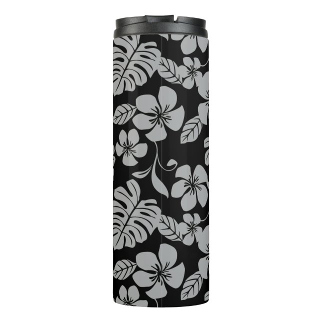 INSELPLUMERIE (SCHWARZ/GRAU) THERMOSBECHER (Rückseite)