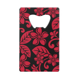 INSELPLUMERIE (SCHWARZ/ROT) GELDBEUTEL FLASCHENÖFFNER