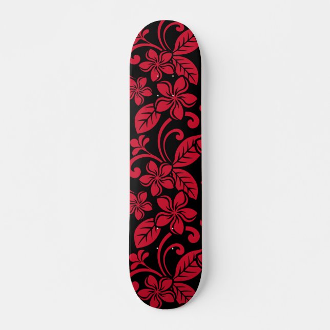 INSELPLUMERIE (SCHWARZ/ROT) SKATEBOARD (Vorne)