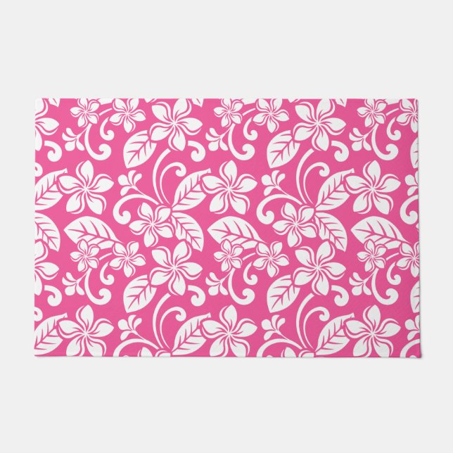 INSELPLUMERIE (WATERMELONPINK) FUßMATTE (Vorderseite)