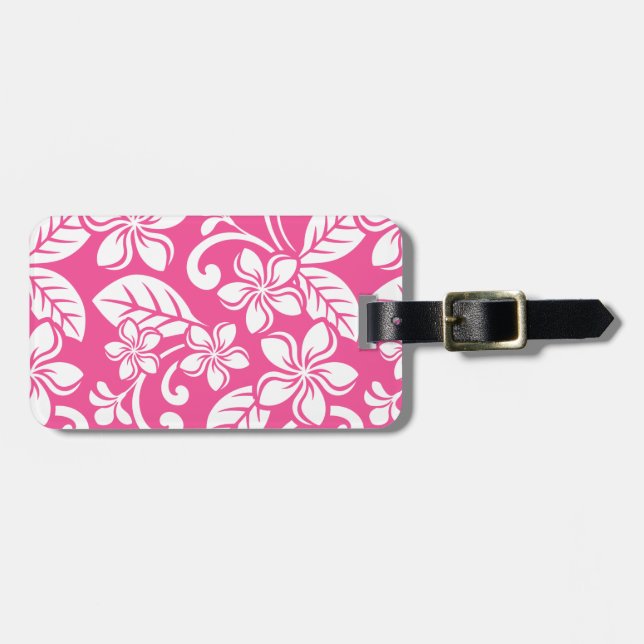 INSELPLUMERIE (WATERMELONPINK) GEPÄCKANHÄNGER (Vorderseite horizontal)