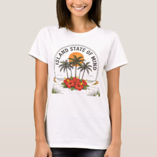 Inselschönheit Vintage Tropischer Hibiskus T-Shirt