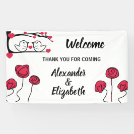 Inséparable de bannière Mariage d'accueil