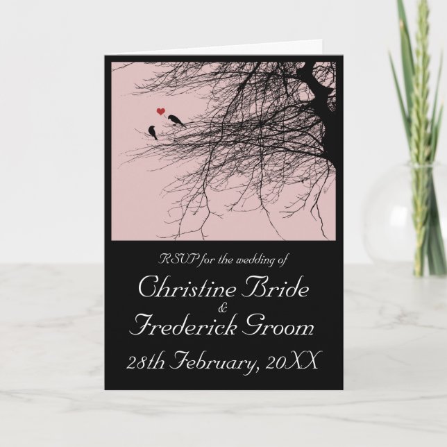 Inséparables, carte RSVP (Devant)