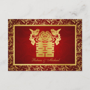 Inséparables chinois Double Bonheur Cartes RSVP