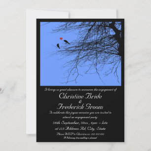 Inséparables, faire-part fiançailles 5 pouces x 7